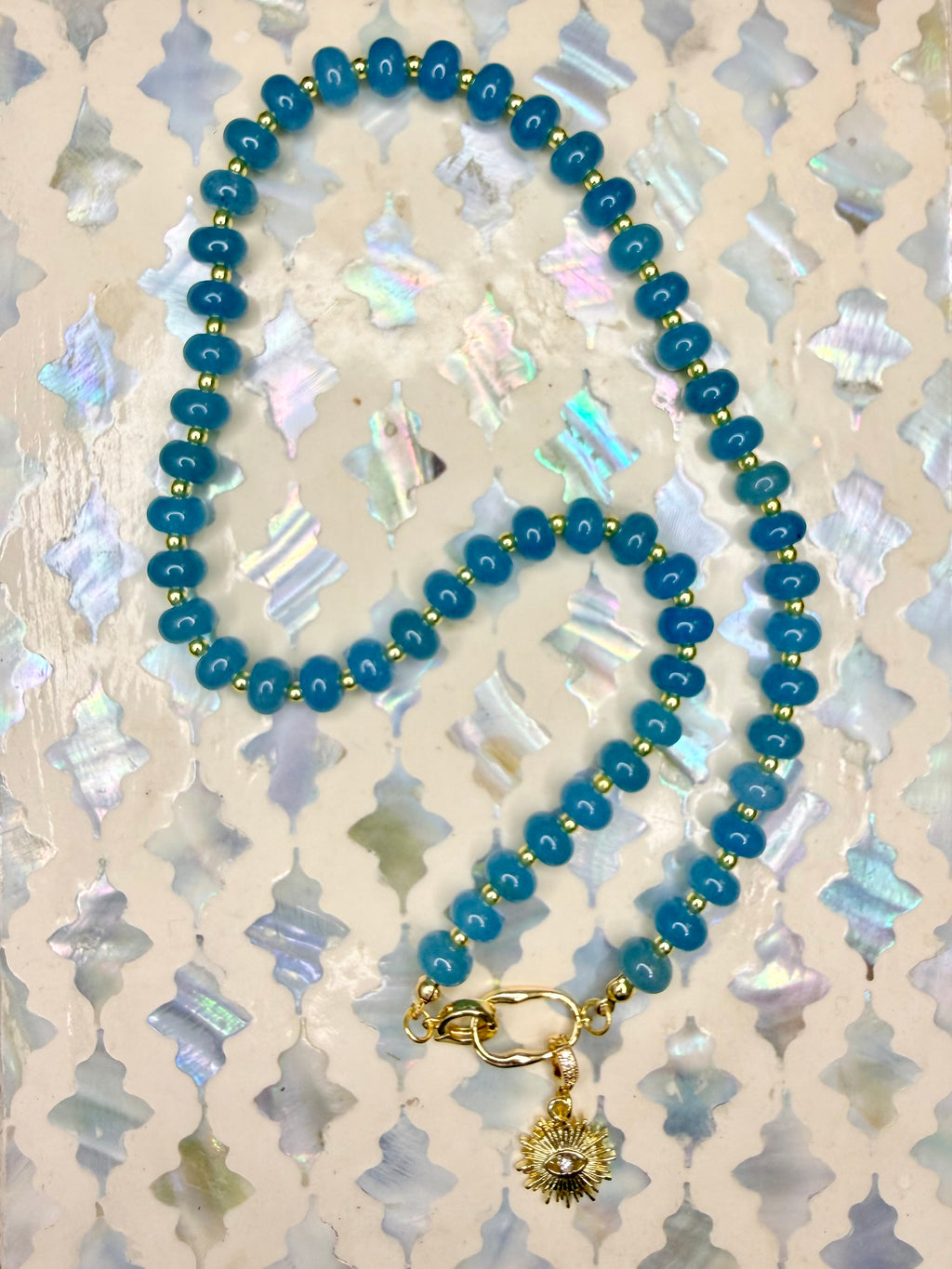 Neptune Hour Necklace - Riviera Blue