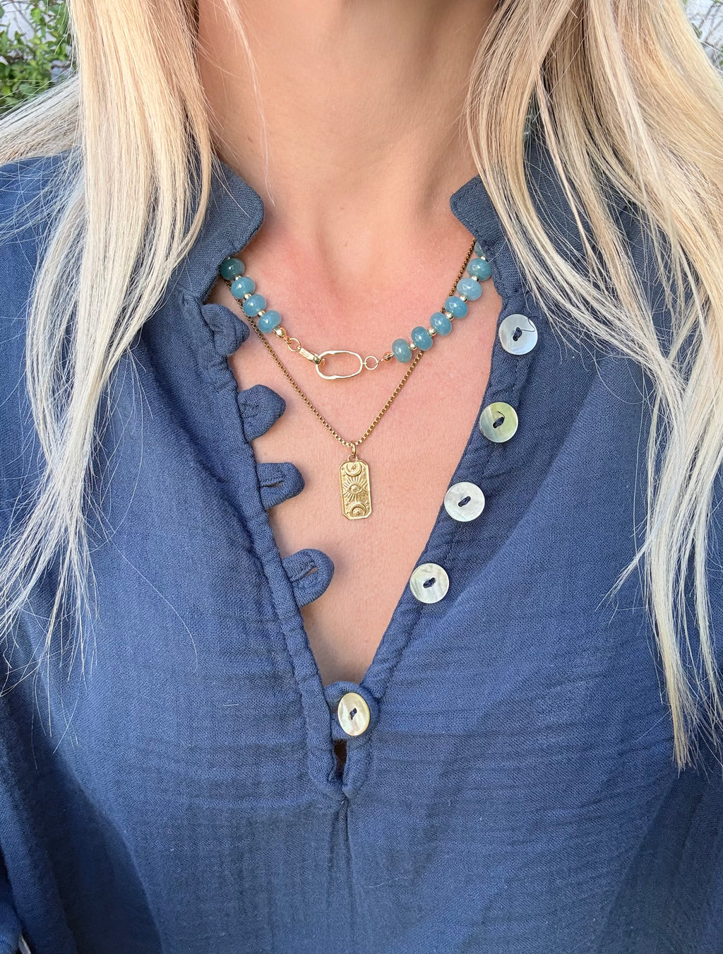 Neptune Hour Necklace - Riviera Blue