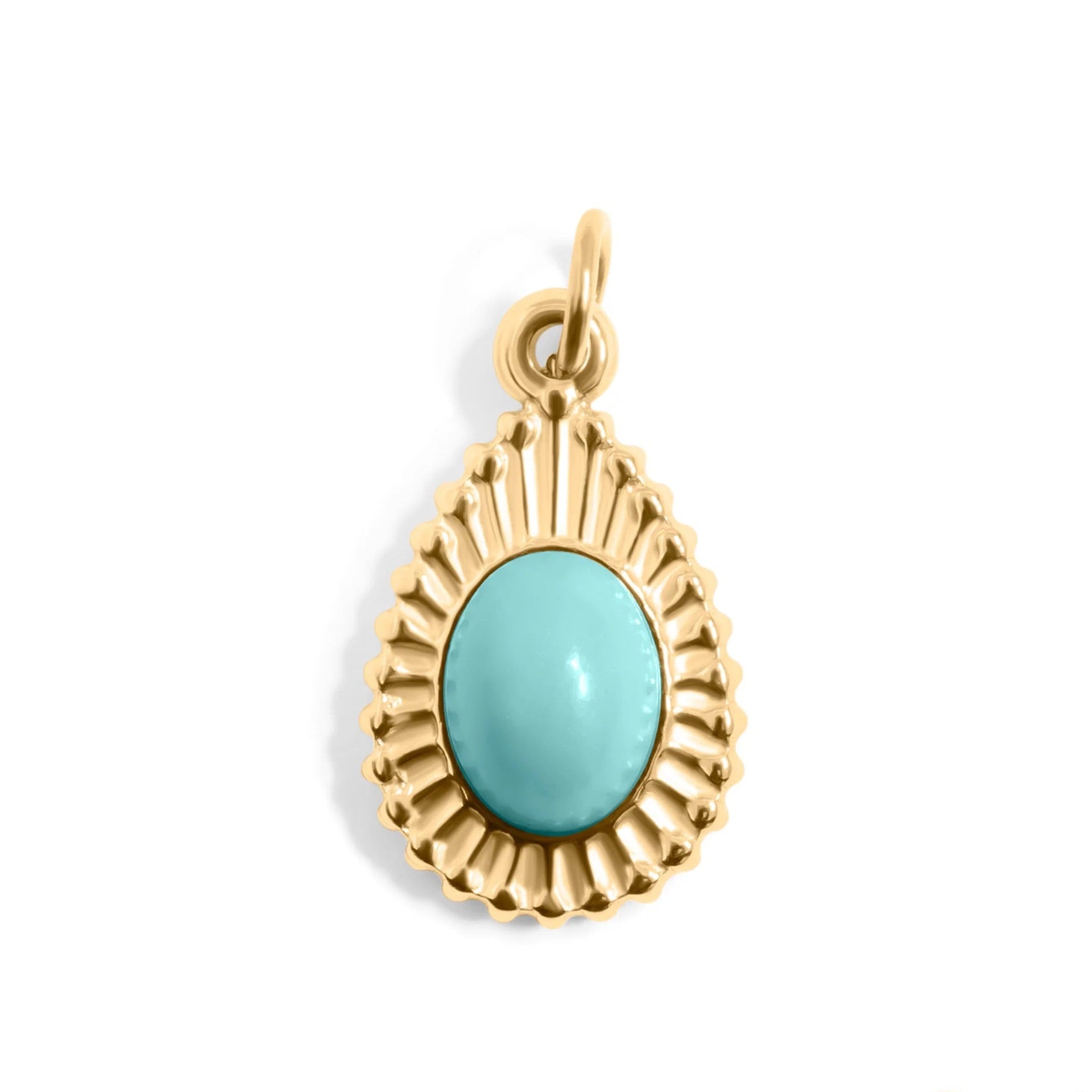 Turquoise Tear Drop Charm