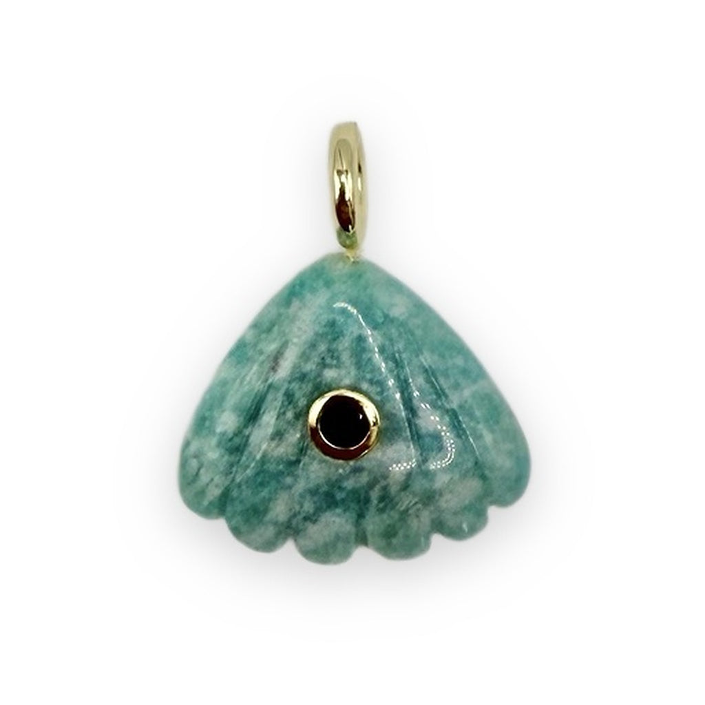 Coquille charm in amazonite, gold plated – Isla Sol
