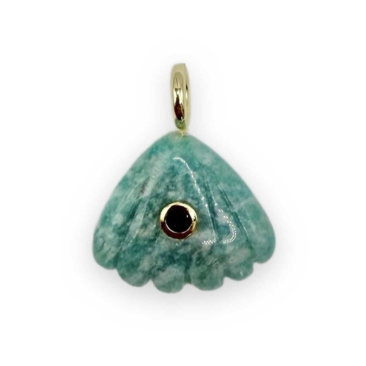 Coquille charm in amazonite, gold plated – Isla Sol