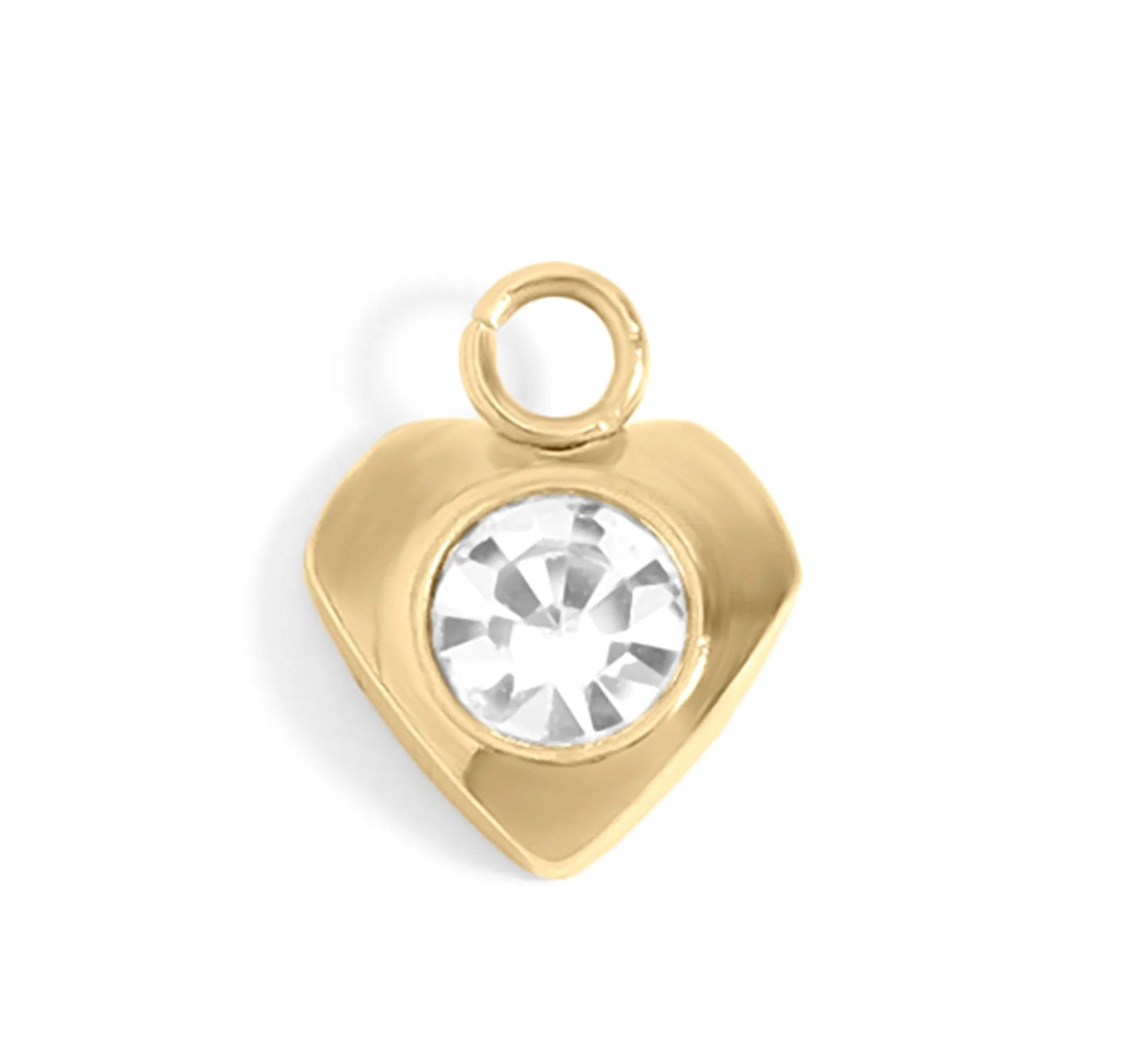 Heart With Cubic Zirconia Charm